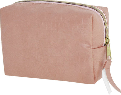 Trousse Kangaro - pur crocodile - rose pêche - 15x6x9 cm - k-pm620035skz