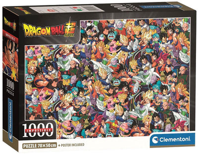Clementoni - puzzle - 1000 pièces - dragon ball super - impossible - avec poster - à partir de 14 ans