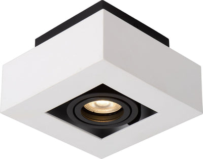 Lucide xirax - spot de plafond (plafonnier) - led dim to warm - gu10 - 1x5w 2200k 3000k - blanc