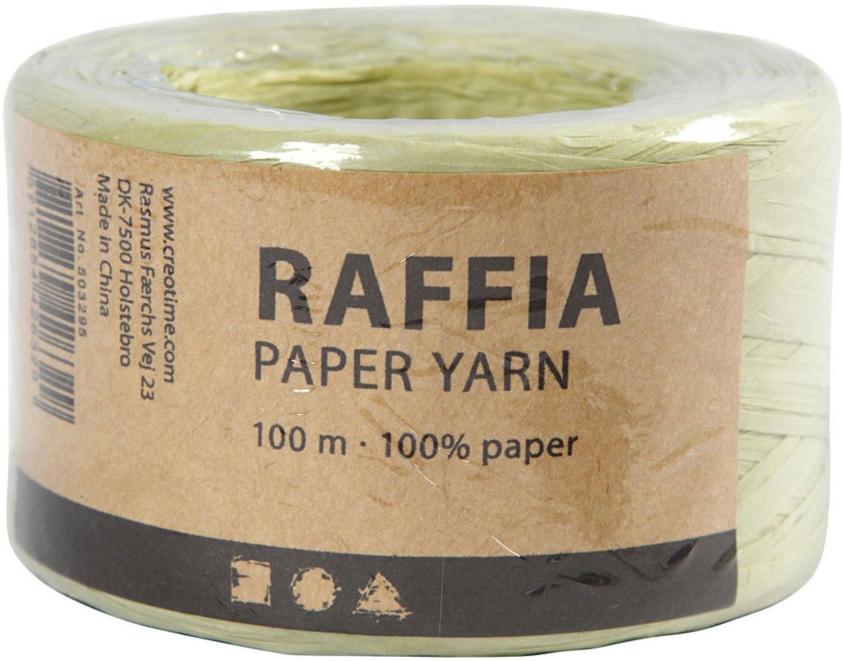 Creativ Company Paper Raffia Raffia yarn vert, 100m