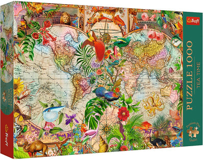 Trefl puzzle carte du monde antique - 1000 pièces en carton pédagogique.