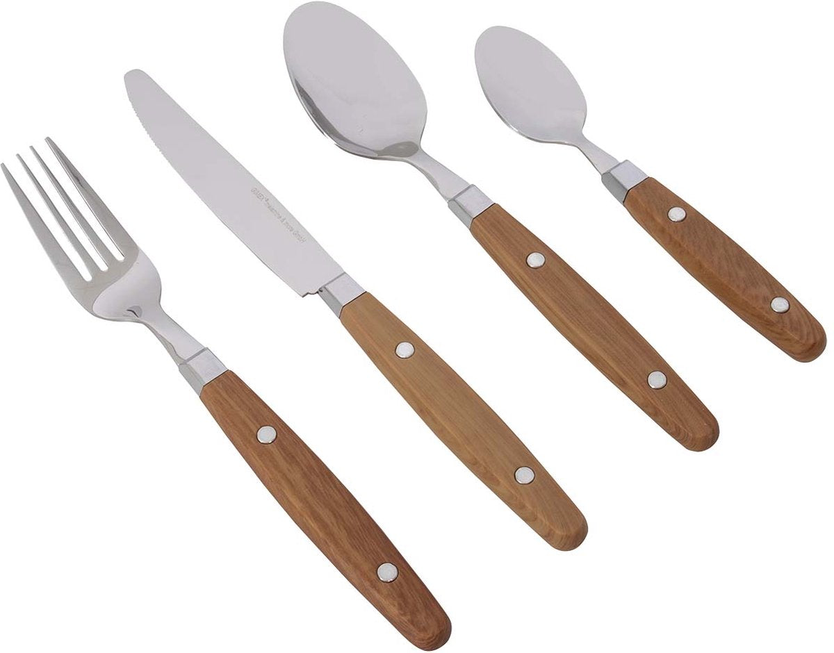 Couverts Gimex ligne nature - bois - 16 pièces
