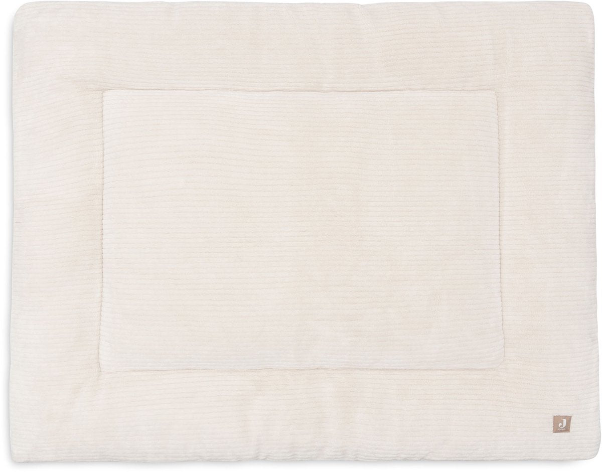 Jollein couverture de parc bébé - 75x95cm - côtes nuageuses - polyester - flocons d'avoine