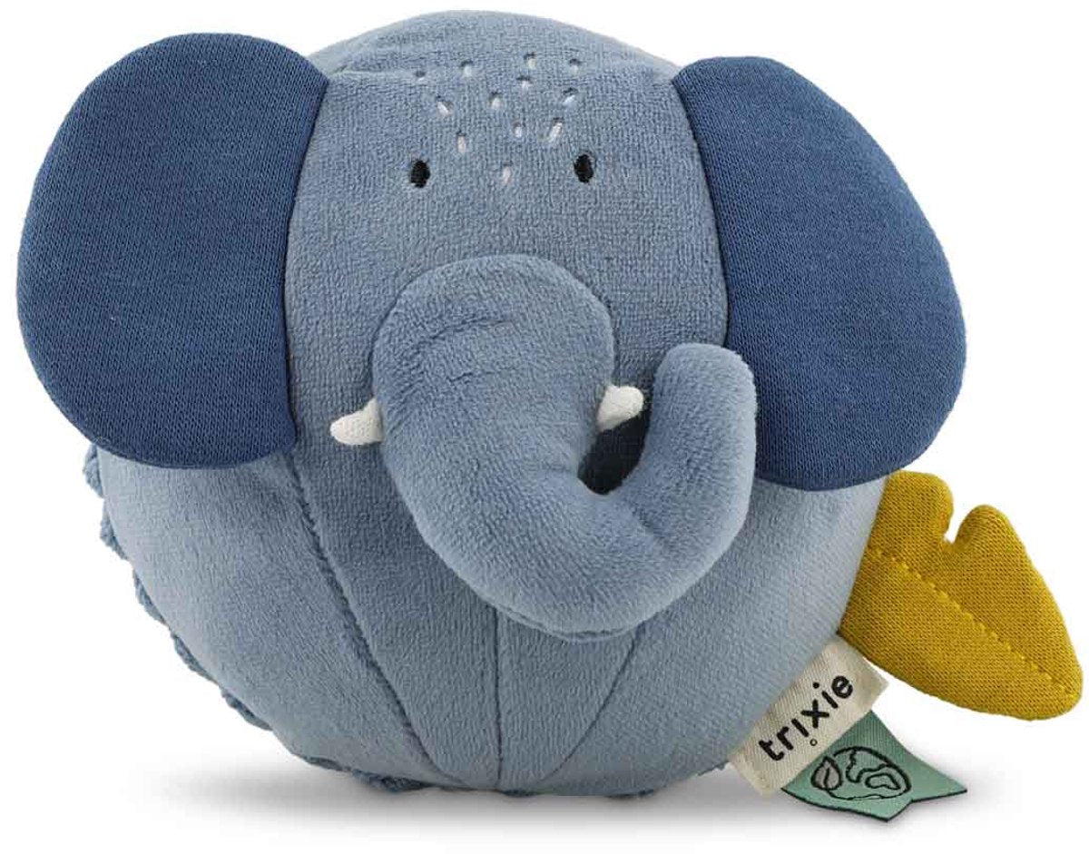 Boule sonore Trixie Mme. éléphant - jouets pour bébé - premiers jouets - cadeau de maternité - bleu