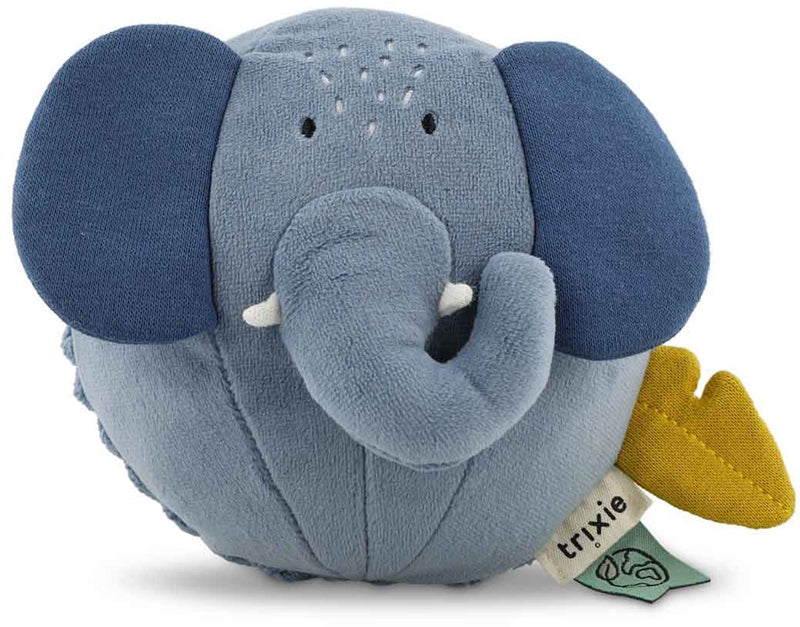 Boule sonore Trixie Mme. éléphant - jouets pour bébé - premiers jouets - cadeau de maternité - bleu