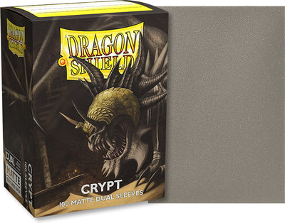 Asmodee dragon bouclier standard mat double pochettes - crypte néon (100 pochettes)
