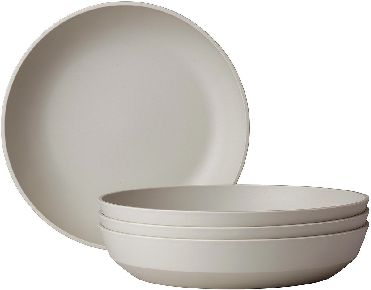 Assiette creuse Mepal silueta - 4 pièces - assiettes plates - blanc nordique