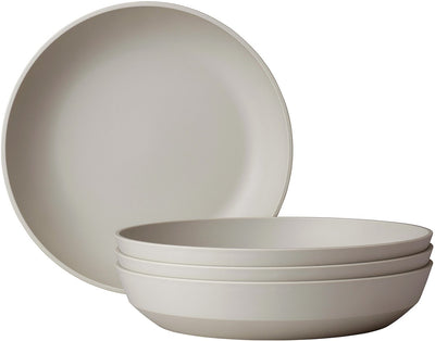 Assiette creuse Mepal silueta - 4 pièces - assiettes plates - blanc nordique