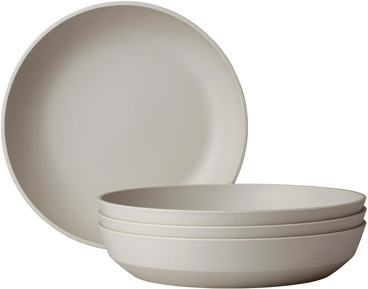Assiette creuse Mepal silueta - 4 pièces - assiettes plates - blanc nordique
