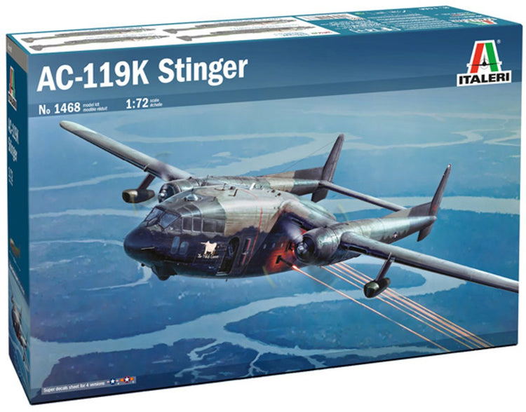 Italeri maquette avion - 1468 ac-119k stinger avion plastique - 1:72 - modélisme