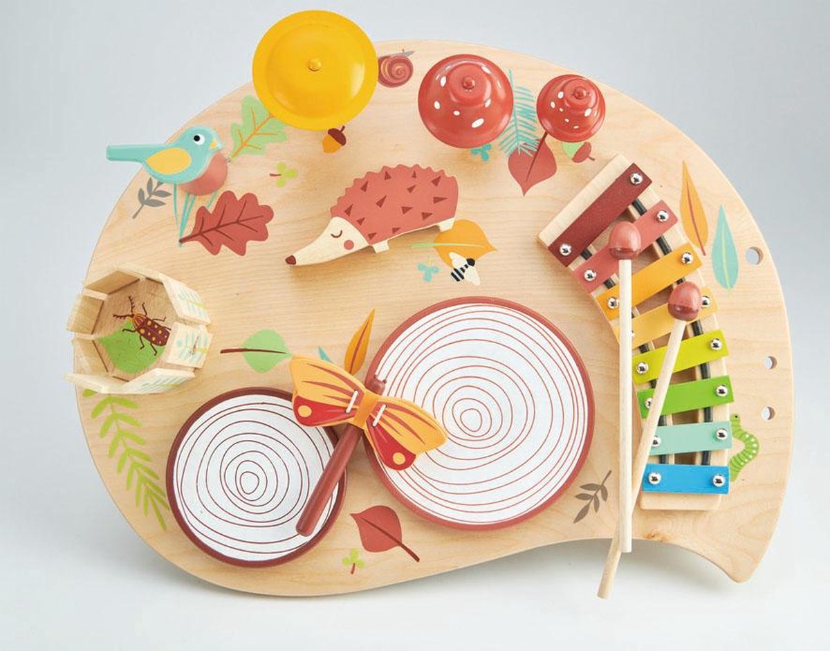 Tender leaf jouets tendre feuille préscolaire - table musicale - 50x39x21,5cm - bois - 3 ans
