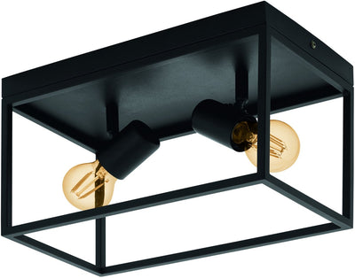 Plafonnier Eglo Silentina - e27 - 36 cm - noir