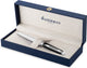 Stylo plume Waterman hémisphère | peinture noire et blanche avec finitions palladiées | plume moyenne en acier inoxydable | avec coffret cadeau