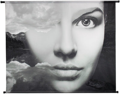 Serviette murale collection Hd visage montagne 146x3x110cm