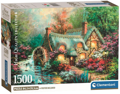 Clementoni - puzzle - 1500 pièces - maison dans les bois - puzzle pour adultes - collection de haute qualité
