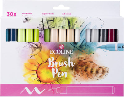 Bruynzeel Ecoline Brush Brush Set supplémentaire, 30 couleurs