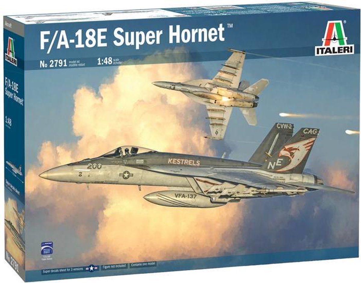 Maquette avion Italeri - 2791 f a-18 e super hornet plastique - 1:48 - modélisme