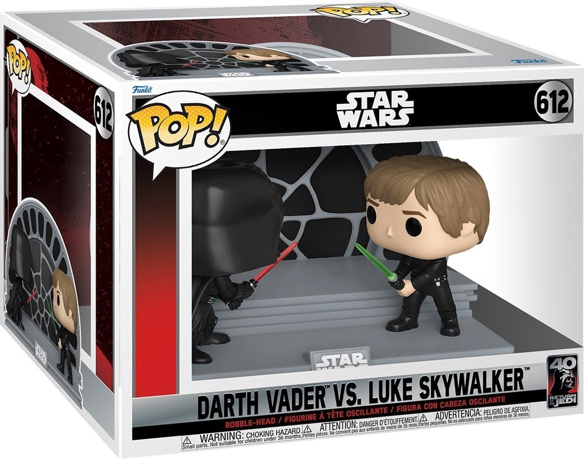 Moment Funko pop : Star Wars - poupée Dark Vador contre Luke Skywalker #612