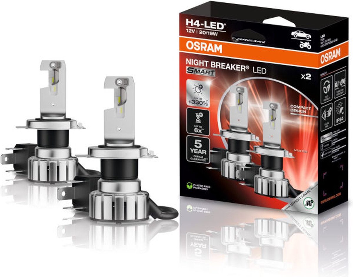 Osram h4 h19 disjoncteur de nuit led intelligent 2vp