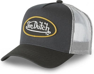 Von Dutch - casquette de camionneur snapback cla6 | taille unique | réglable | fermeture à pression - gris noir