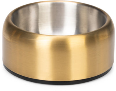 Conçu par Lotte Noar bol de nourriture pour chien - bol de nourriture bol à boire - résistant au lave-vaisselle - antidérapant - acier inoxydable - or - 470 ml
