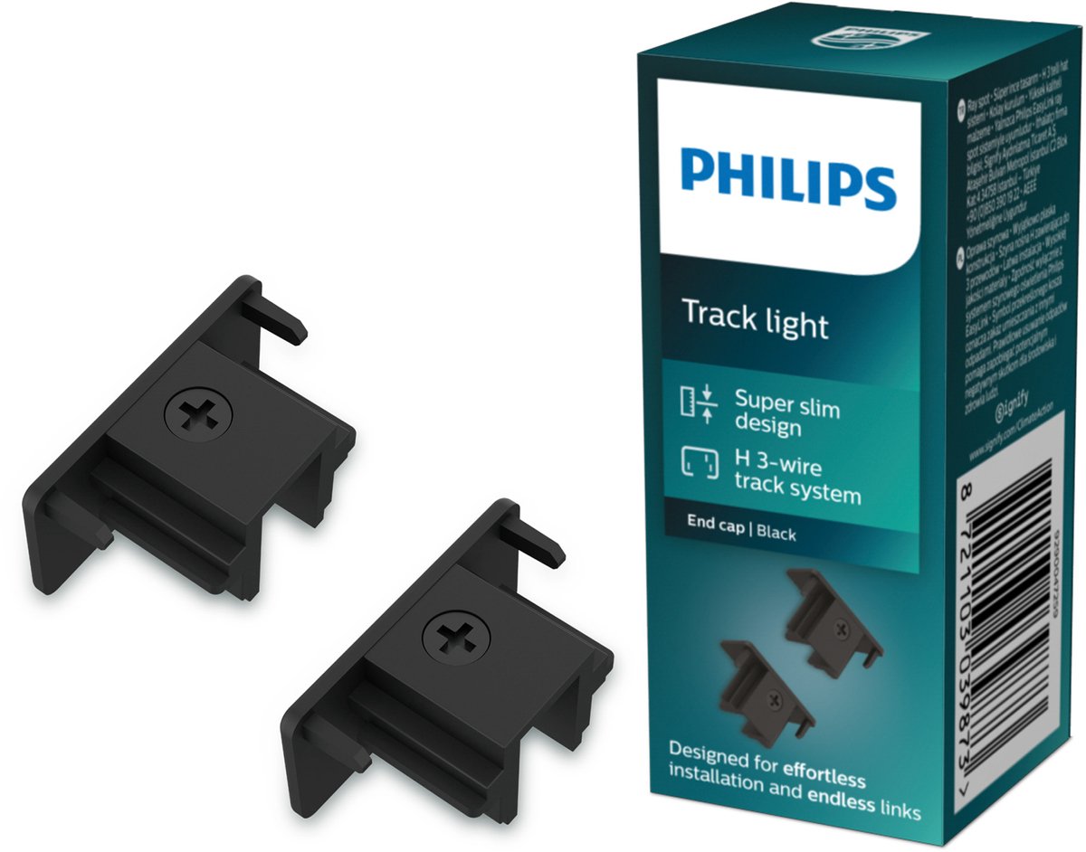 Philips LED Philips Easylink - embout - pack de 2 - noir - éclairage sur rail