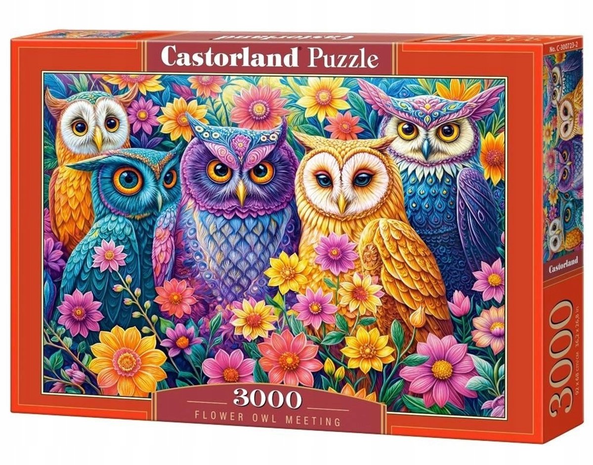 Puzzle Castorland 3000 pièces : rencontre avec la chouette fleurie
