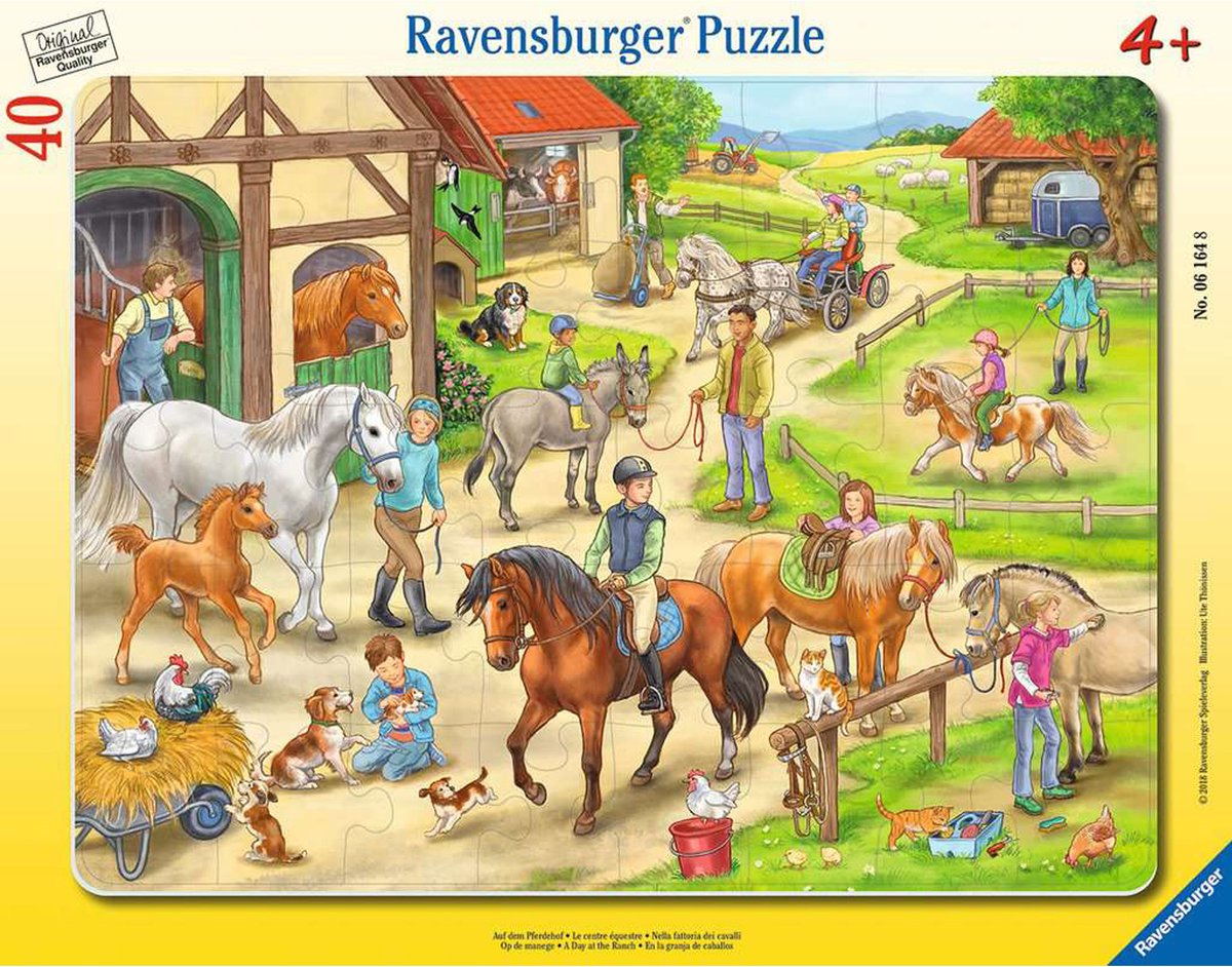 Jouets puzzle Ravensburger - Puzzle de ferme équestre 40 pièces.