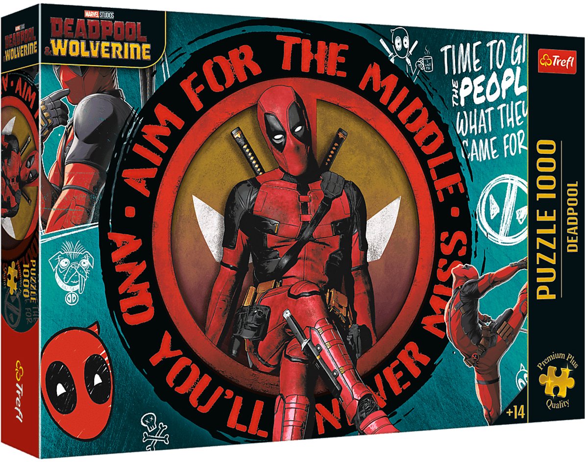 Trefl puzzle Deadpool Marvel 1000 pièces premium plus qualité.