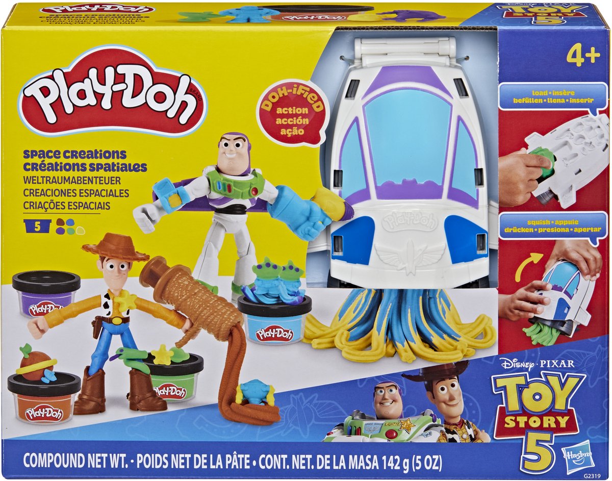 Play-doh toy story 5 ensemble d'argile - 5 pots en argile