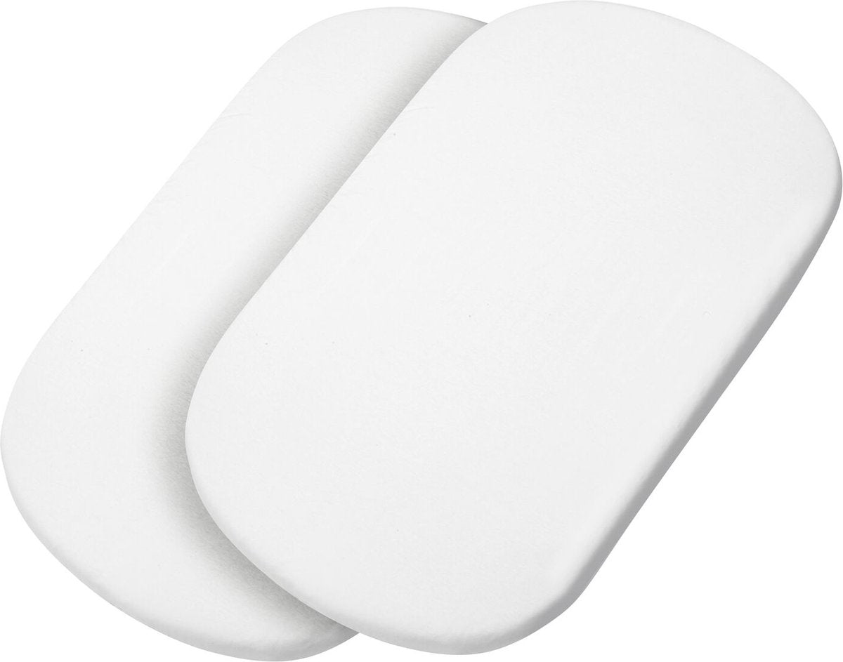 Draps pour lit de voyage bio Maxi-cosi, compatibles avec tous les lits de voyage, ensemble 2 en 1, draps 100 % coton biologique, tissu écologique de qualité supérieure, lavable en machine - blanc