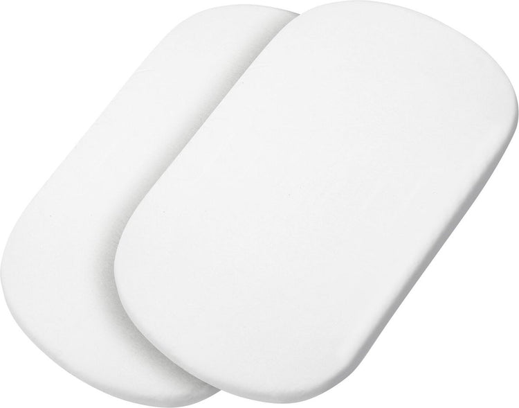 Draps pour lit de voyage bio Maxi-cosi, compatibles avec tous les lits de voyage, ensemble 2 en 1, draps 100 % coton biologique, tissu écologique de qualité supérieure, lavable en machine - blanc