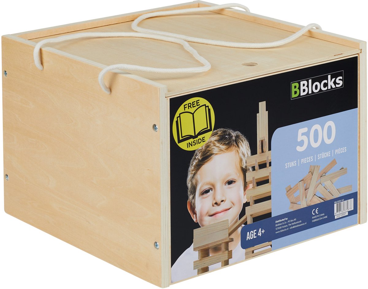 BBLOCKS Building Boards in Storage Box, 500dlg.