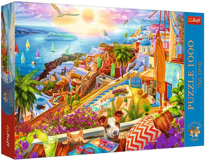 Puzzle Trefl Santorin 1000 pièces - Puzzle de qualité supérieure.
