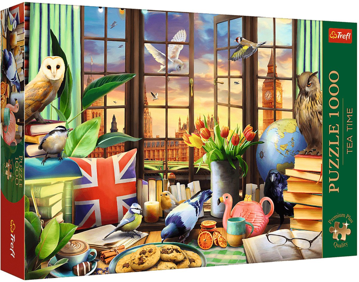 Trefl puzzle l'heure du thé tout ce qui est britannique 1000 pièces rétro.