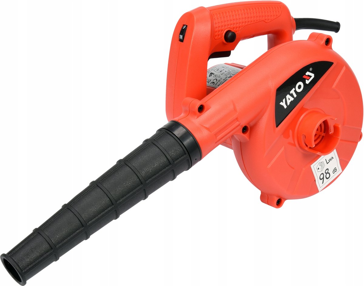Souffleur de feuilles Yato - 600w - 4 m3 min - vitesse réglable - soufflage + aspiration - avec sac de collecte