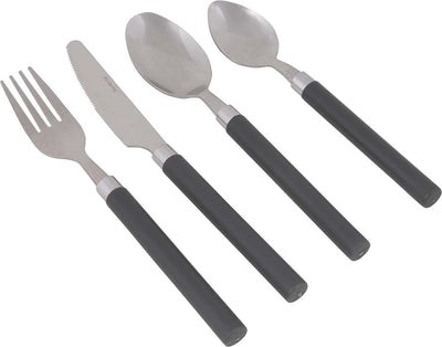 Bo-camp - set de couverts - acier inoxydable - 16 pièces - 4 personnes - gris