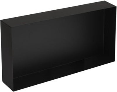 Niche encastrable pour boîte de réception Plieger - niche en saillie - acier inoxydable - 60x30x10cm - noir mat