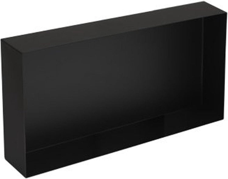 Niche encastrable pour boîte de réception Plieger - niche en saillie - acier inoxydable - 60x30x10cm - noir mat
