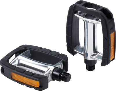 Pédales de vélo Bbb cycling steadyrest 2.0 - antidérapantes - vélo de ville e-bike - aluminium - vélo à pédales avec réflecteurs - pédales plates - bpd-45b