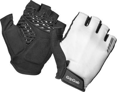 Gripgrab - gants de cyclisme d'été à doigts courts proride rc max avec rembourrage - blanc - homme - taille m