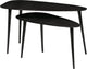 Table d'appoint triangle Woood - métal - nickel noir - 49x89x49 - lot de 2