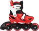 Nijdam rollers en ligne - réglables - enfants - rouge racer - rouge - taille 29-32