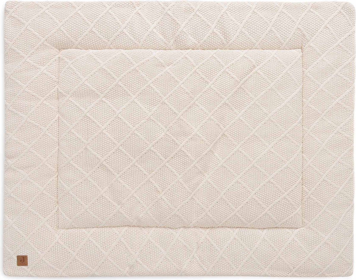 Jollein - tapis de parc 75x95cm - tapis de jeu pour bébé - tricot à carreaux flocons d'avoine