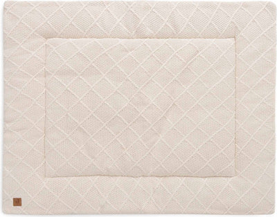 Jollein - tapis de parc 75x95cm - tapis de jeu pour bébé - tricot à carreaux flocons d'avoine