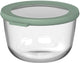 Récipient alimentaire en verre Mepal rond cirqula - 1000 ml - récipients alimentaires en verre - résistant à la chaleur jusqu'à 550 °c. sans couvercle - contenants de préparation de repas - sauge nordique