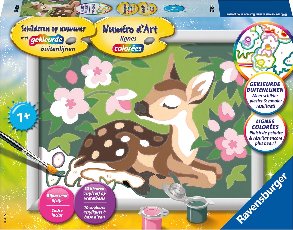 Ravensburger peinture par numéro petit cerf - paquet de loisirs