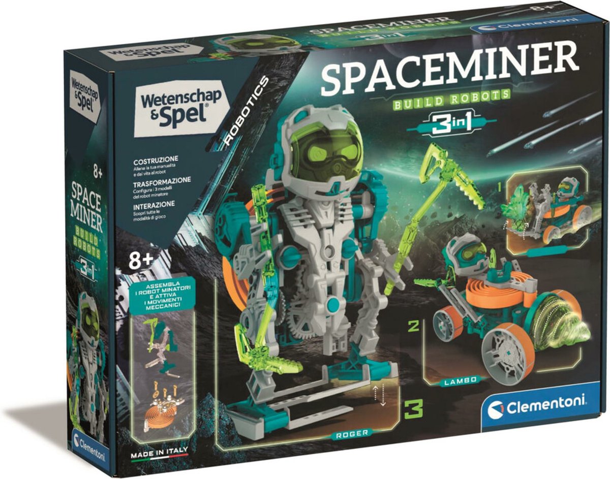 Clementoni Science et espace Space Miner Robotics 3in1 Bouwset