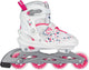 Nijdam rollers en ligne - réglables - enfants - blanc - taille 29-32