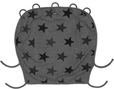Dooky housse pare-soleil universelle pour poussette - protection UV pour votre enfant - poussette pare-soleil - étoiles grises